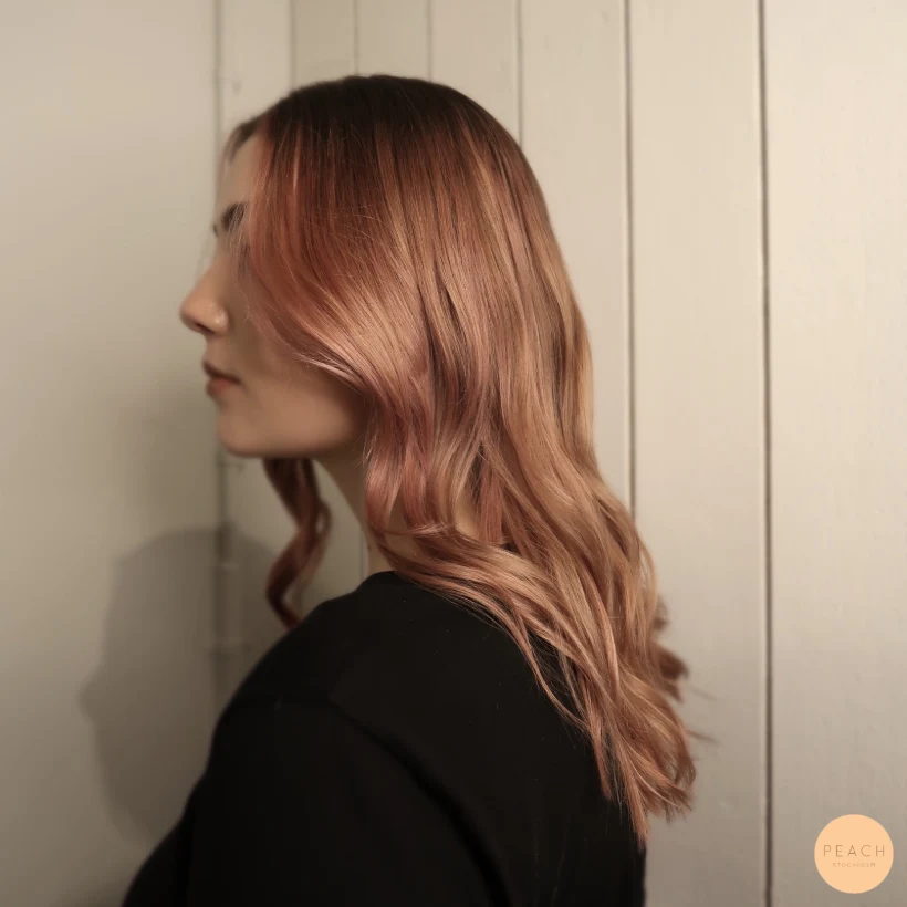 Balayage i rosa toner