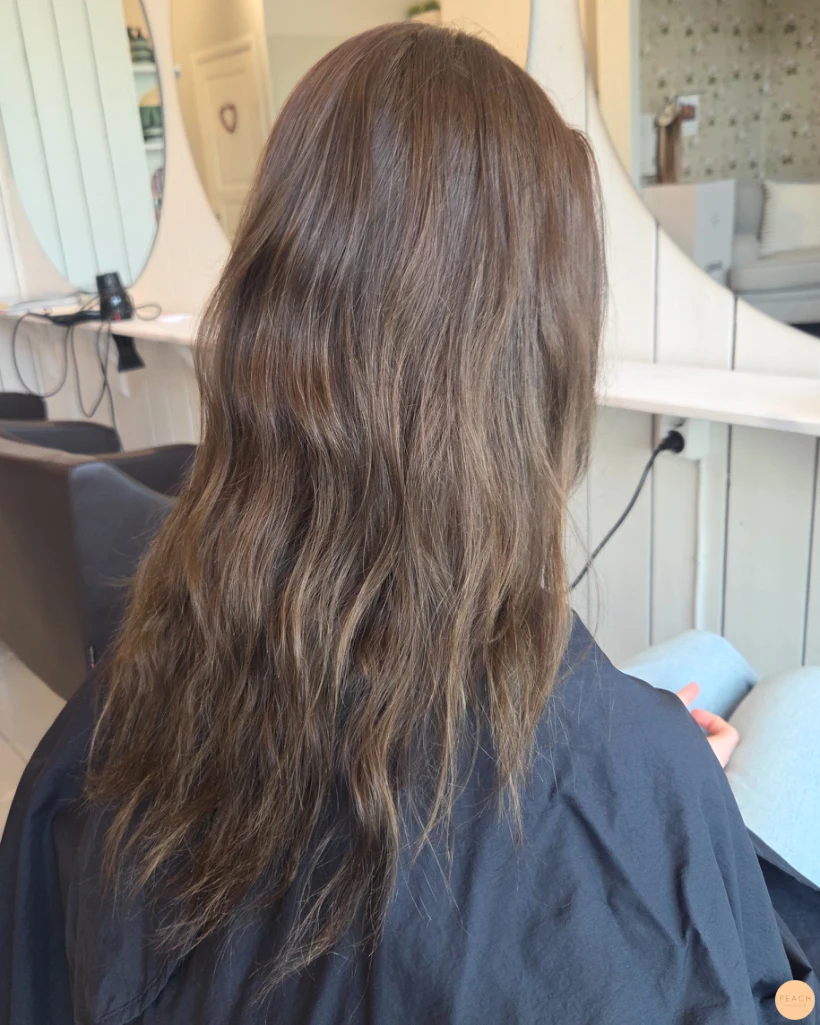 Soft highlights 💫 on brown hair