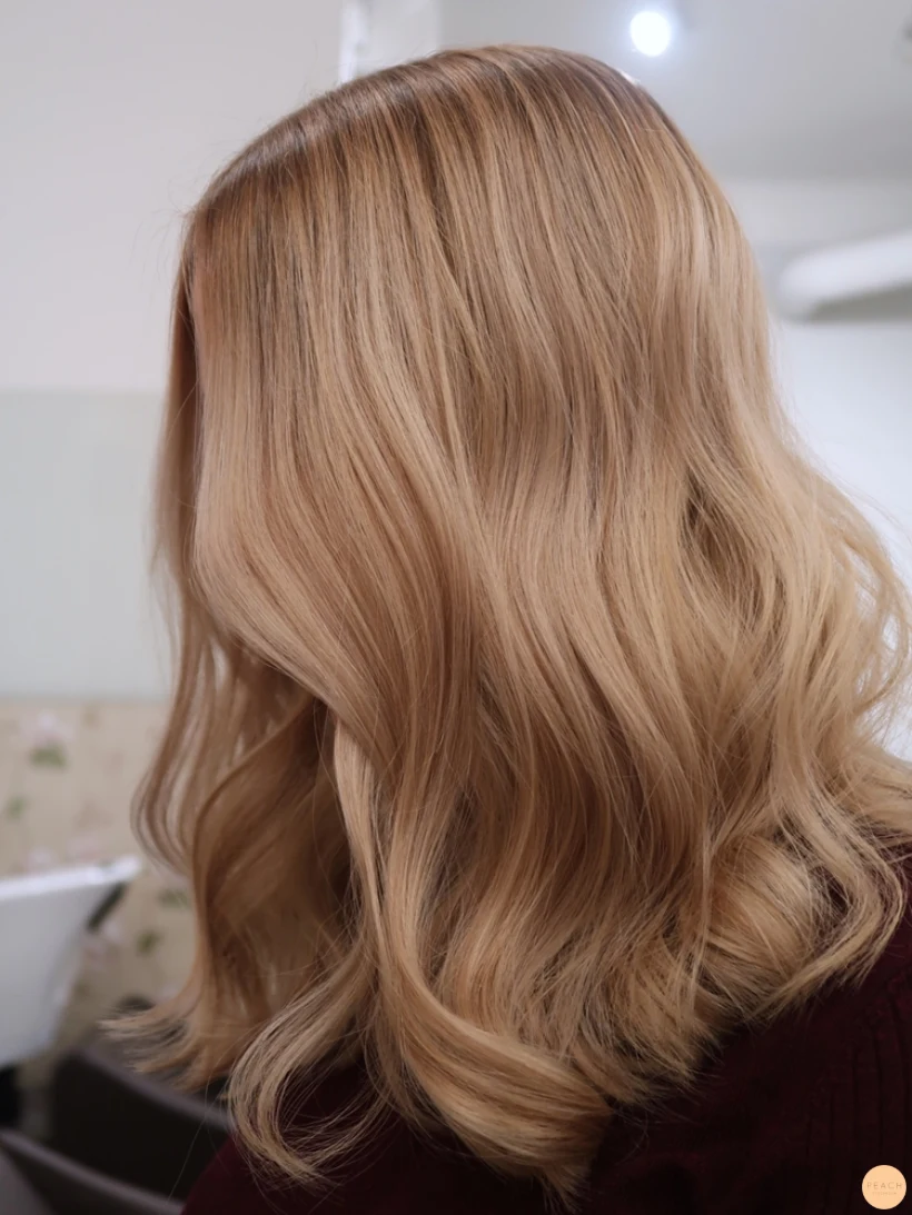Balayage i mörkare hår