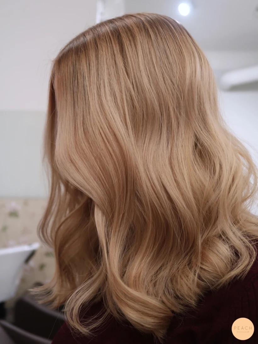 Balayage i mörkare hår