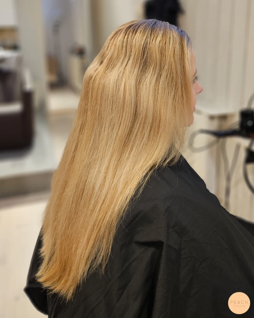 Peach copper hair transformation