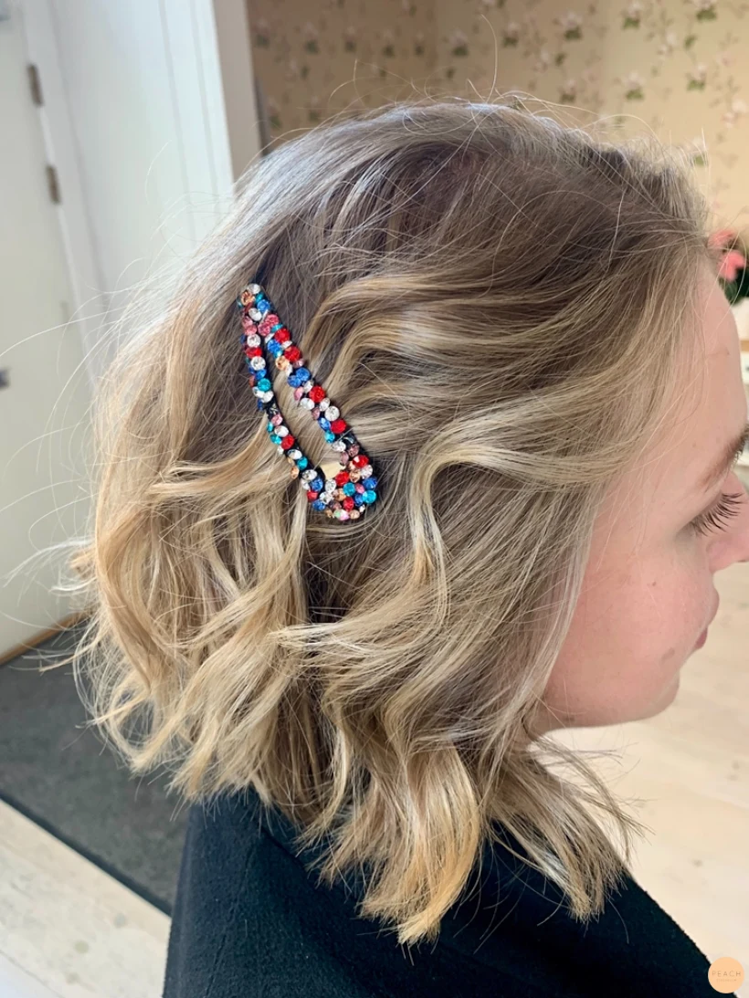 Balayage kort hår blond med root stretch