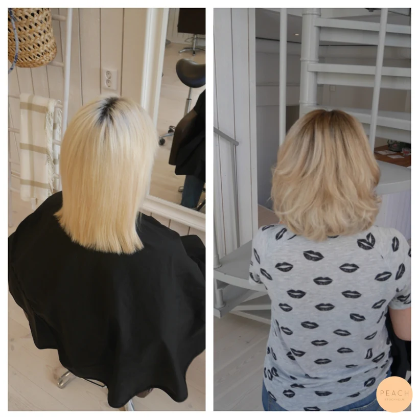 Från platina till naturligt blond med ljusa slingor