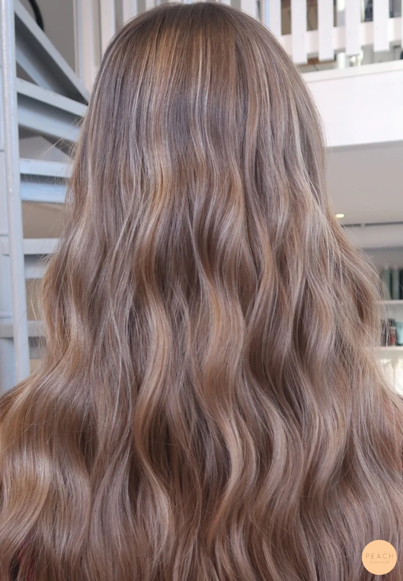 Balayage varm blond med varm nyansering