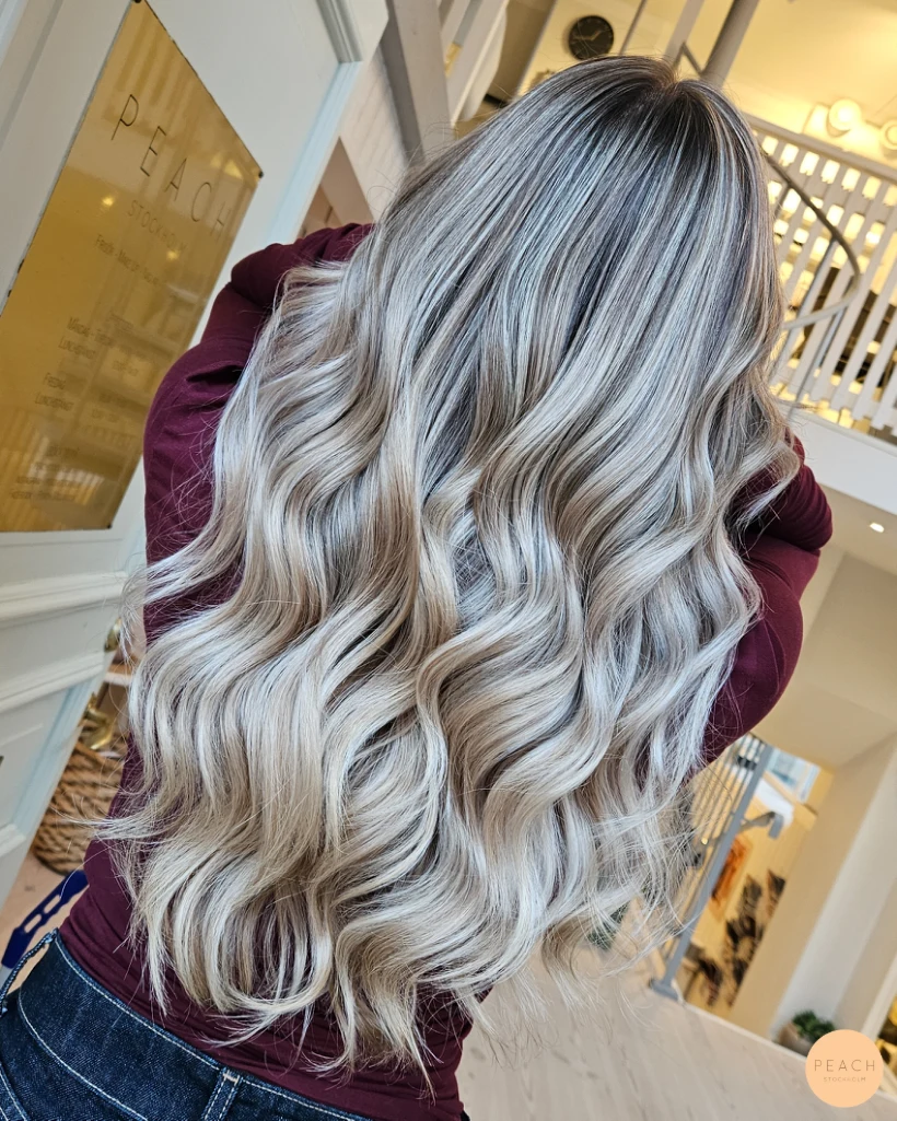 Blonde makeover before and after