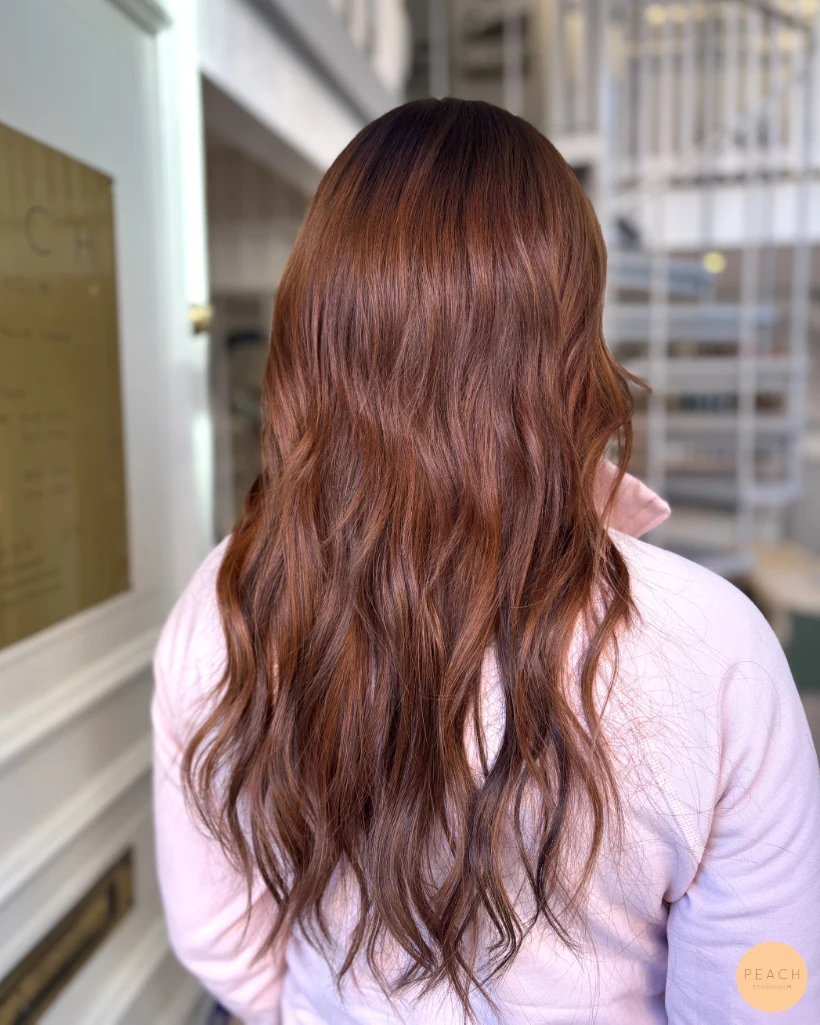 Copper red hair extensions