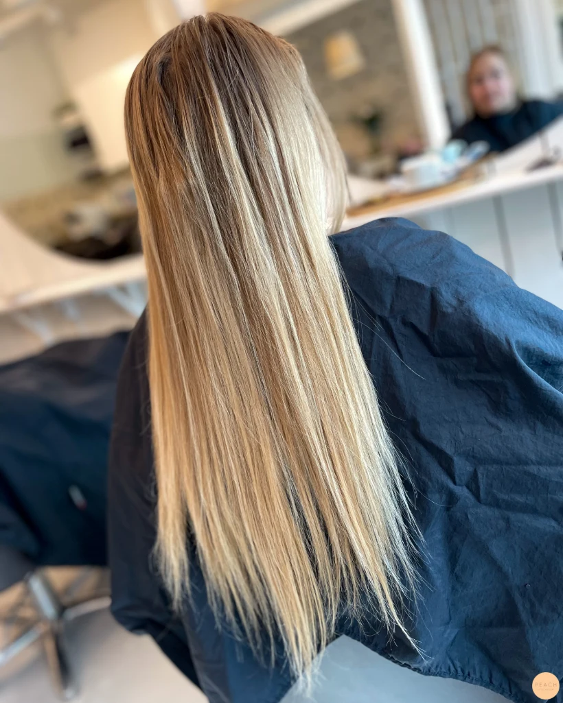 Bright blonde hair