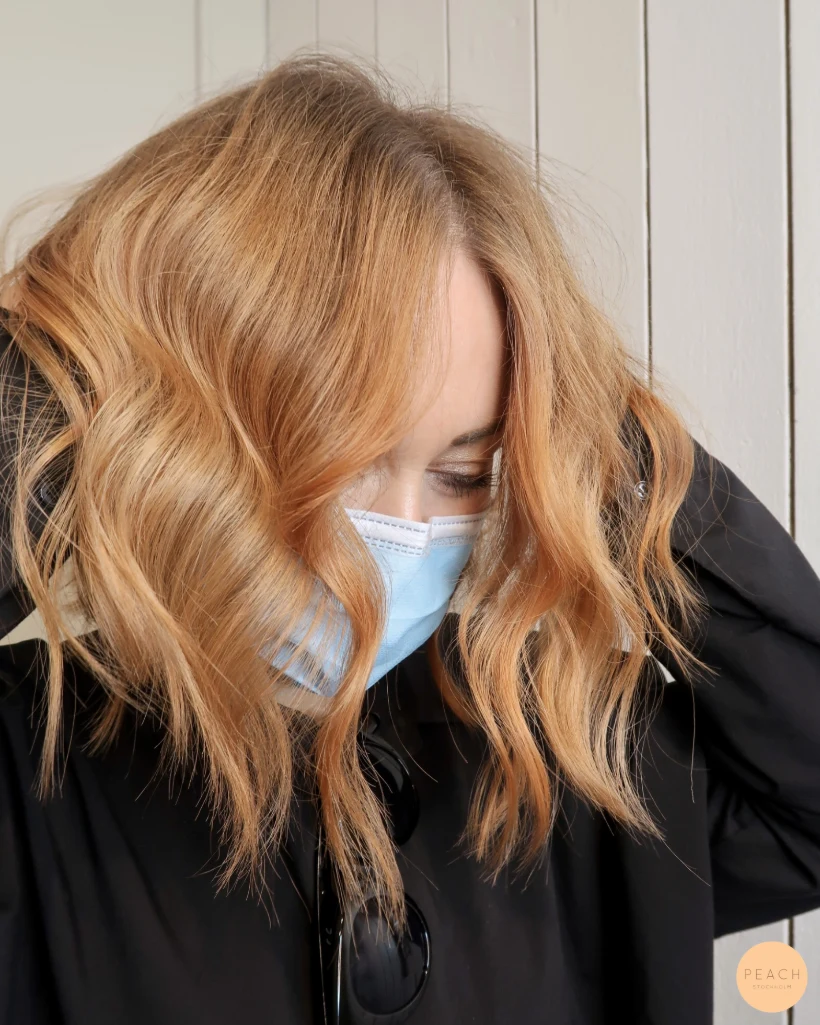 Koppar blond hårfärg – salongsresultat av Elin Granqvist, 1 april 2021