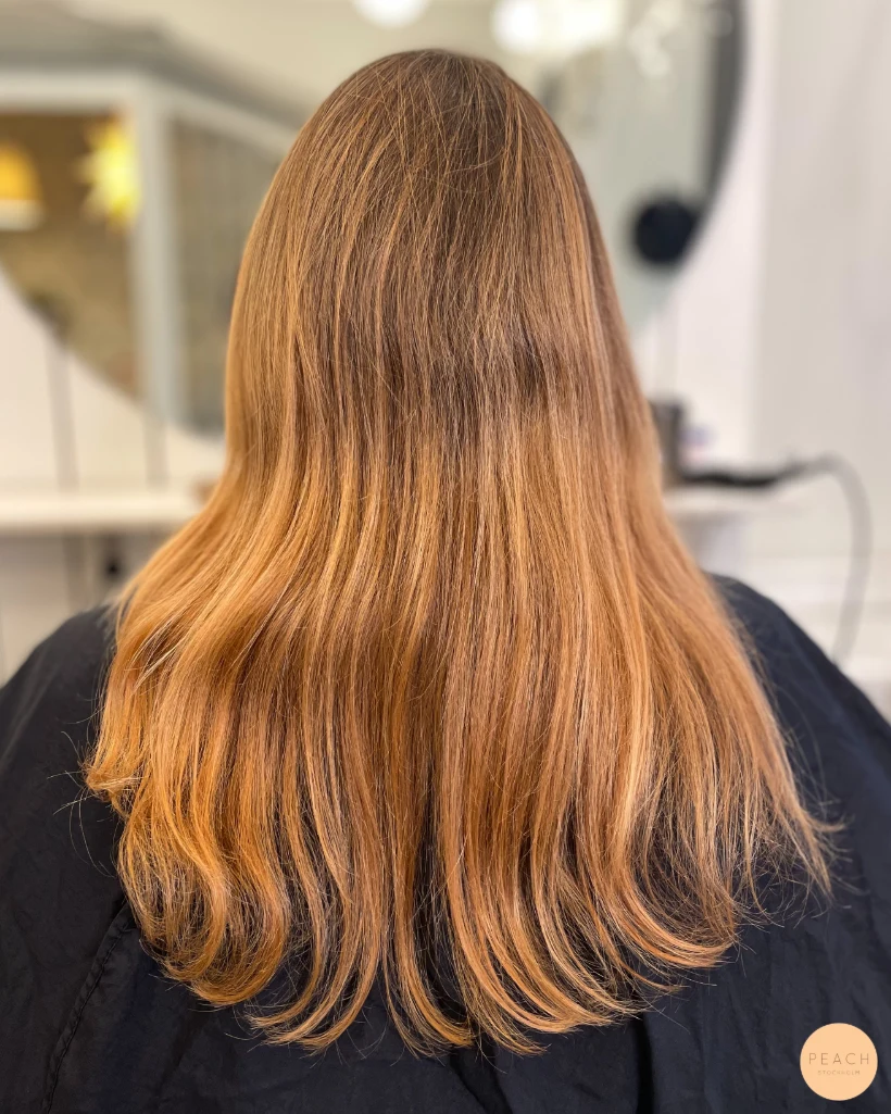 Copper hair med mjuka teasylights