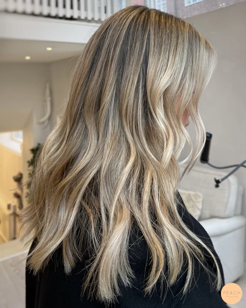 Blond balayage med Hairtalk extensions
