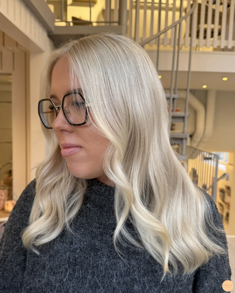 Clear blonde hair
