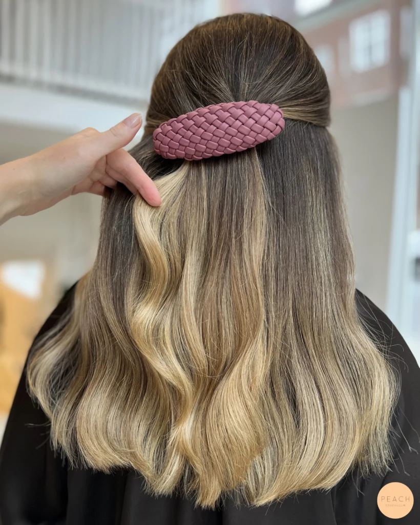 Soft balayage i brunt hår Molimenti