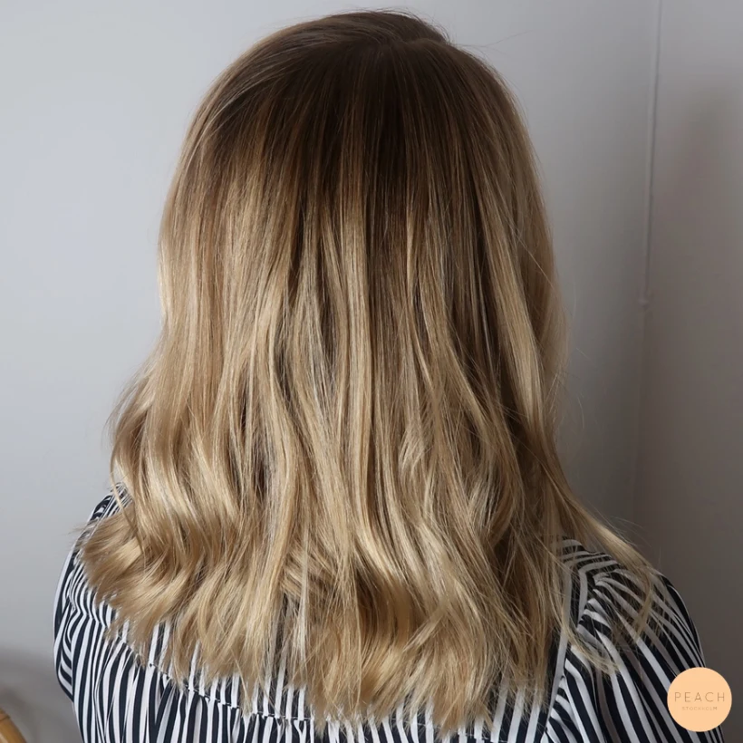 Varm kall hårfärg balayage