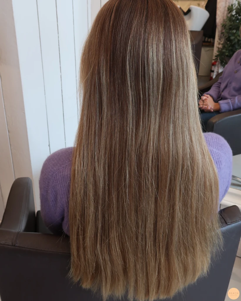 Bronde hårfärg med slingor
