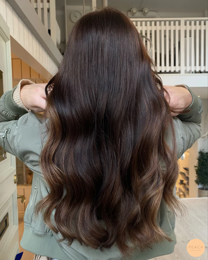 Warm brown hair