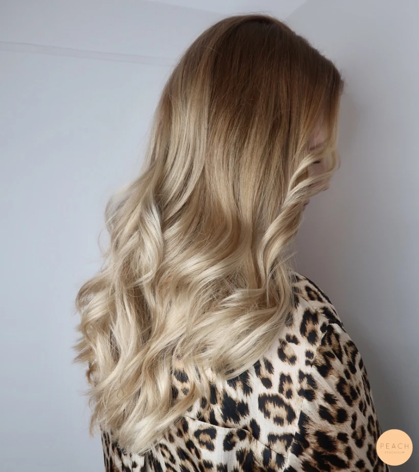 Balayage med botten färg