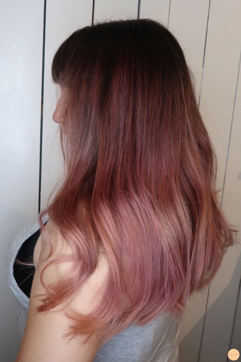 Rosa hår med balayage