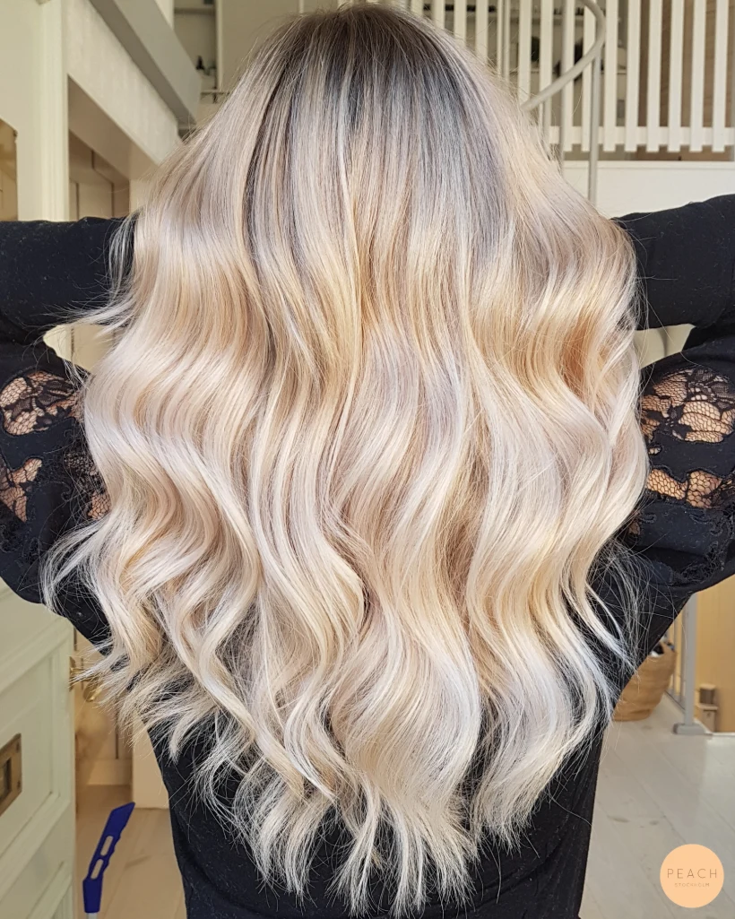Vanilla blonde med ljusa slingor