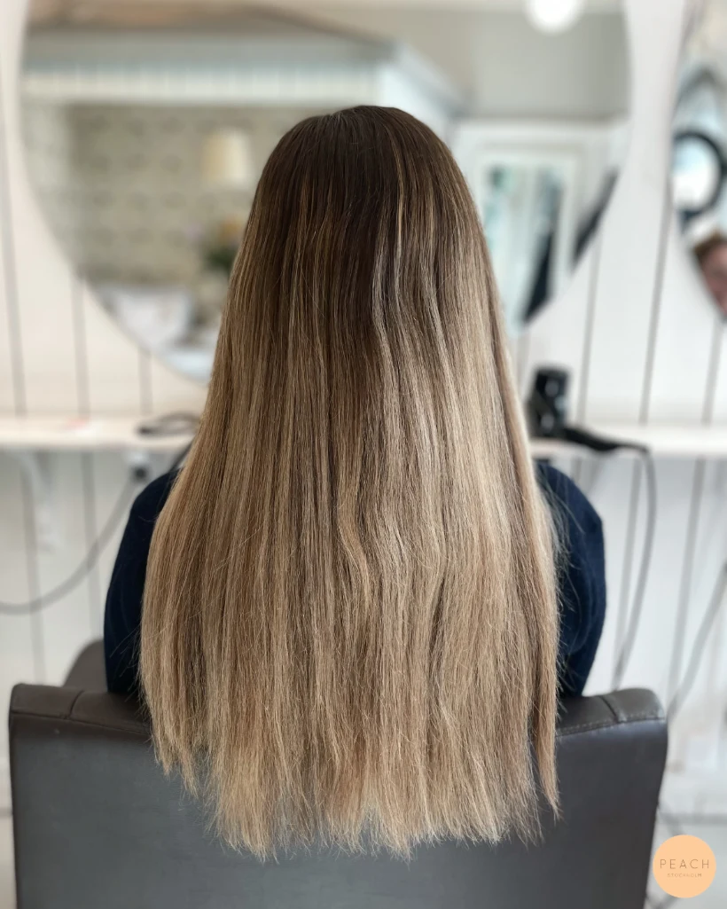 Hållbar beige blond balayage