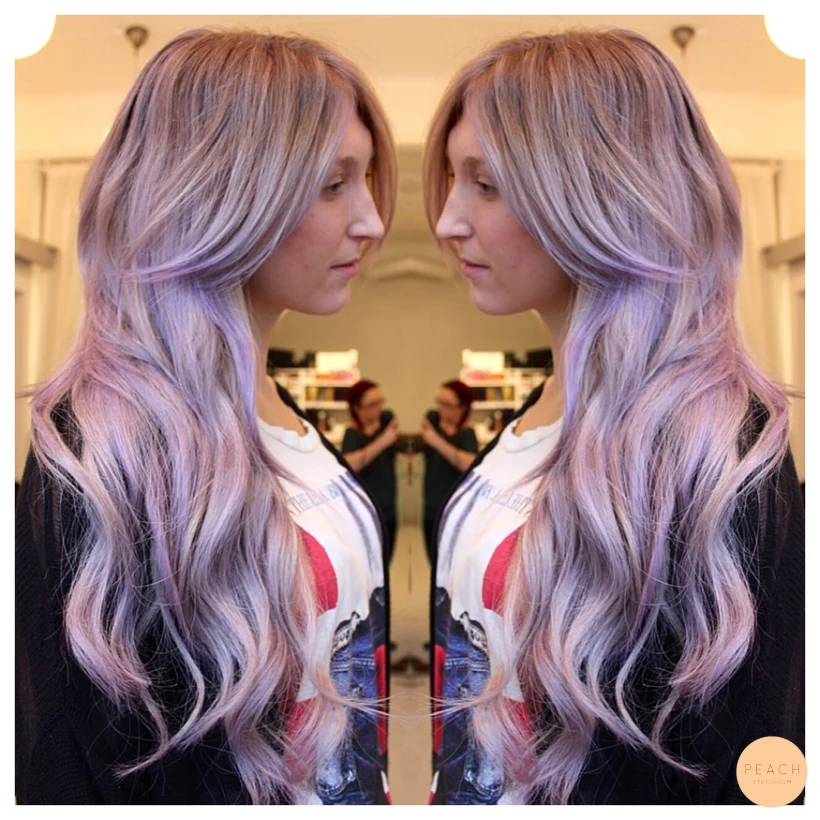 Lila ombre med Hairtalk extensions