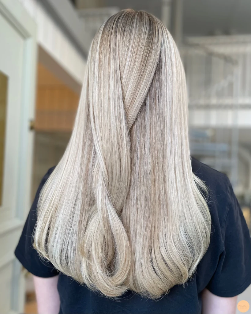 Lyxig blond hårfärg