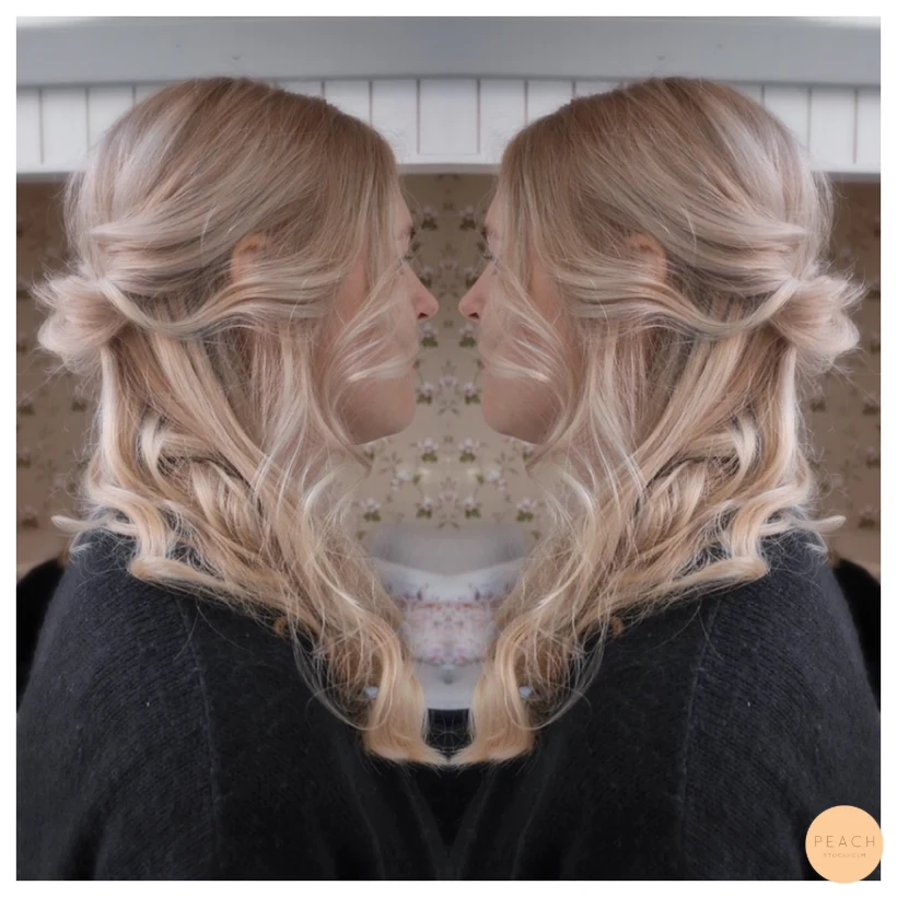 Highlights and lowlights med ljusa slingor