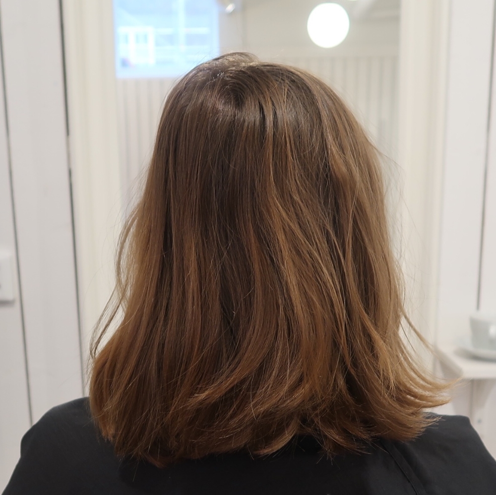 Varm brun hårfärg – salongsresultat av Julia Hemlén, 11 oktober 2018