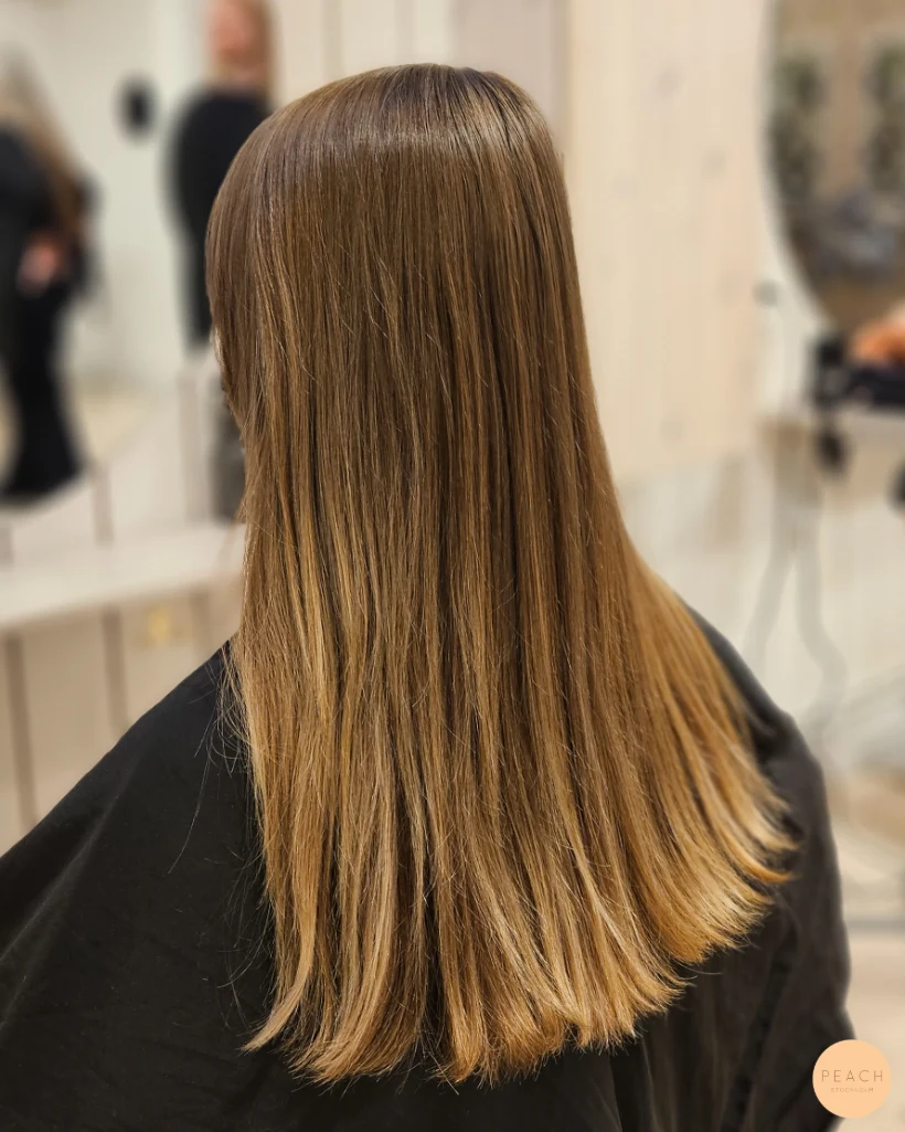 Peachy hair transformation