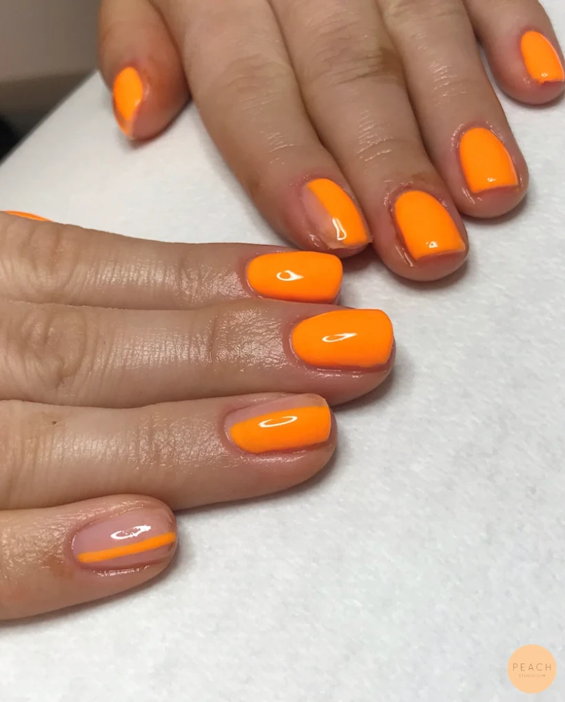 Aperol spitz sommar naglar