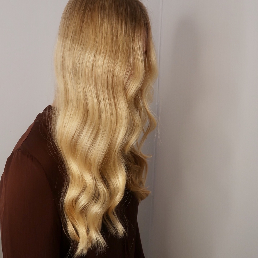 Varm blond hårfärg olaplex