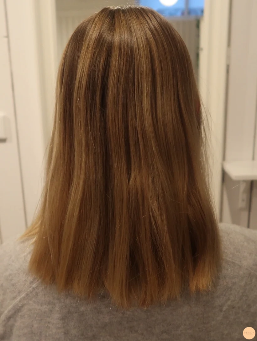 Beige blond hårfärg slingor