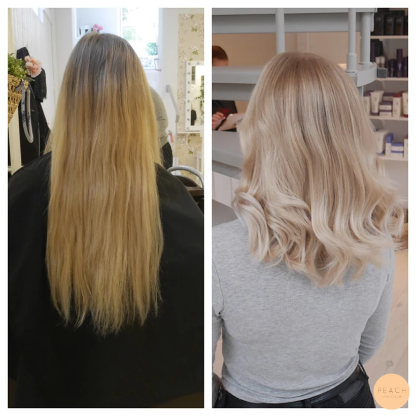 Crispy blonde hair