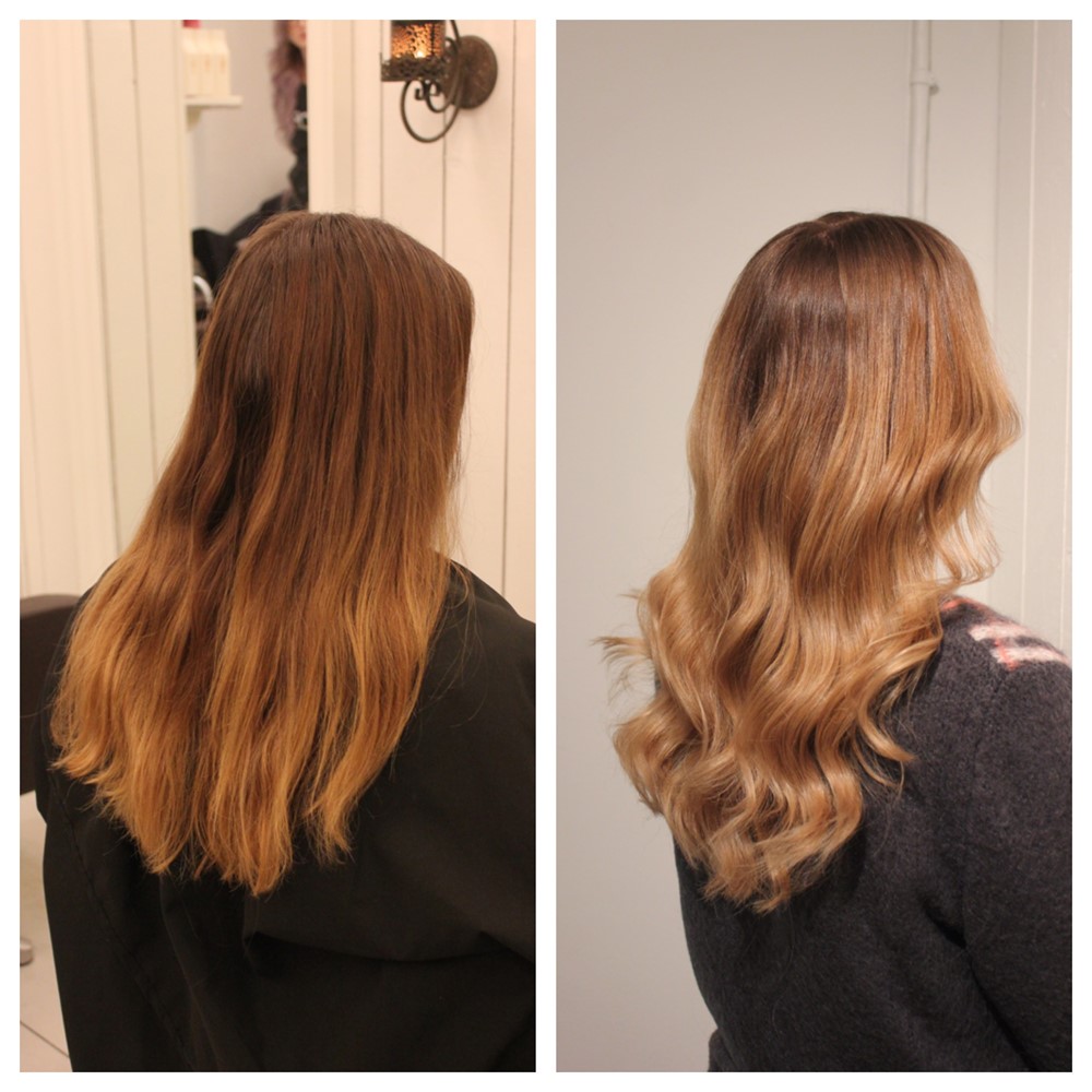 Beige blonde ombre