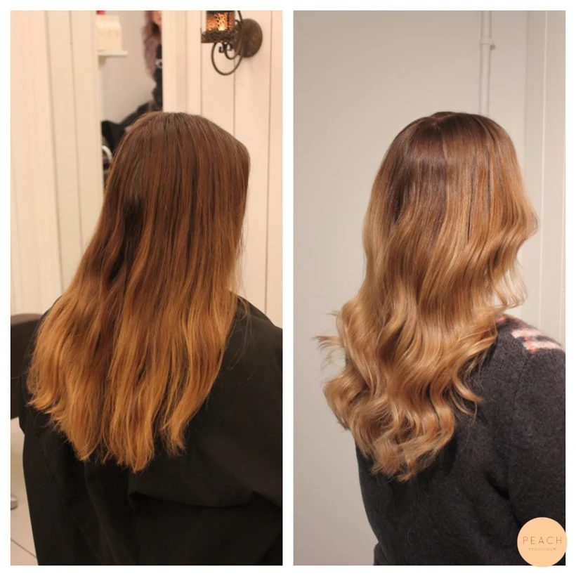 Beige blonde ombre