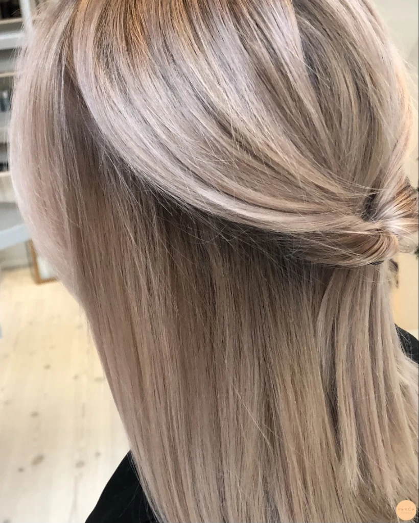 Soft beige blonde hair