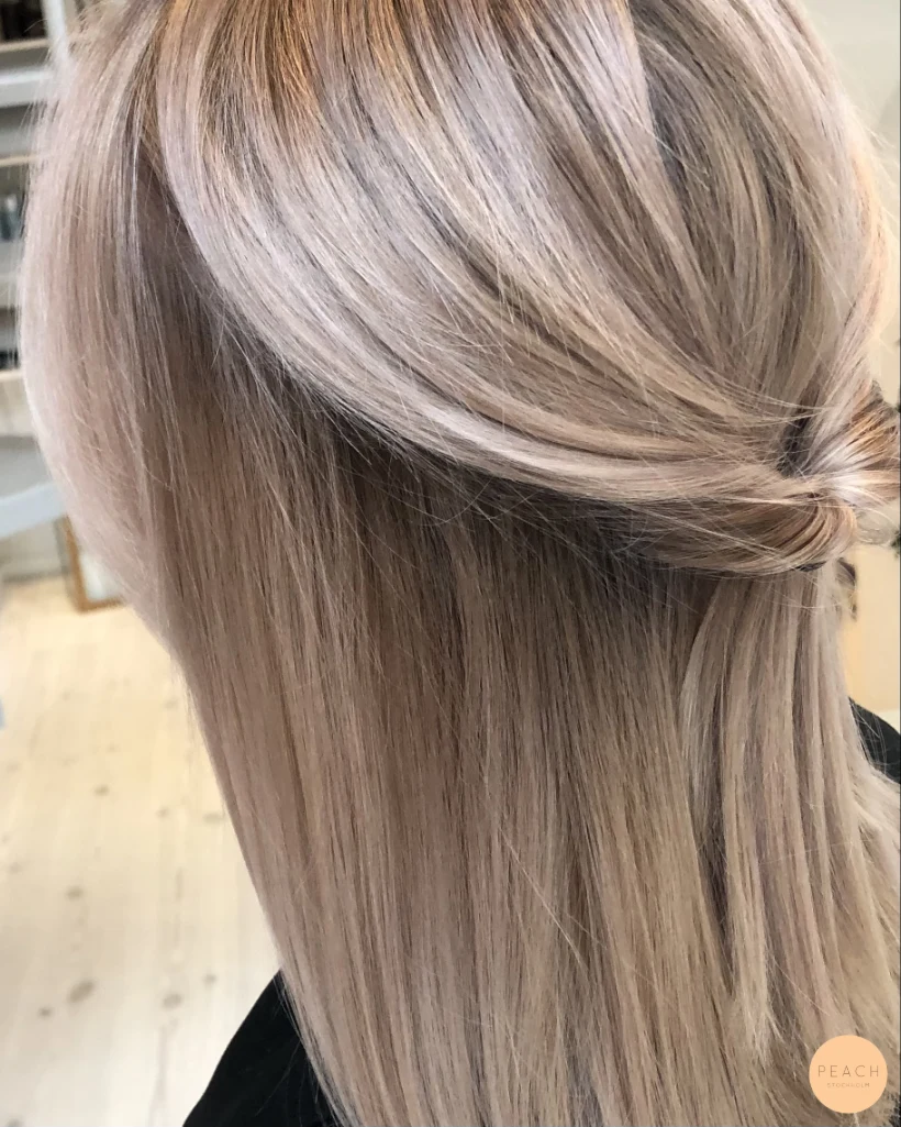 Soft beige blonde hair