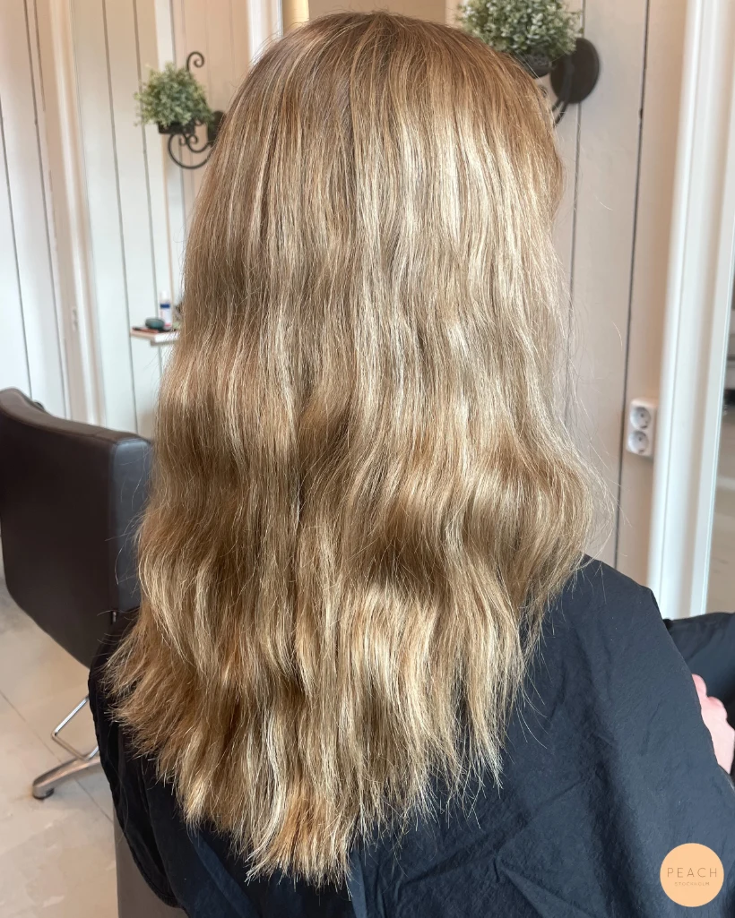 Blond hair to dark hair