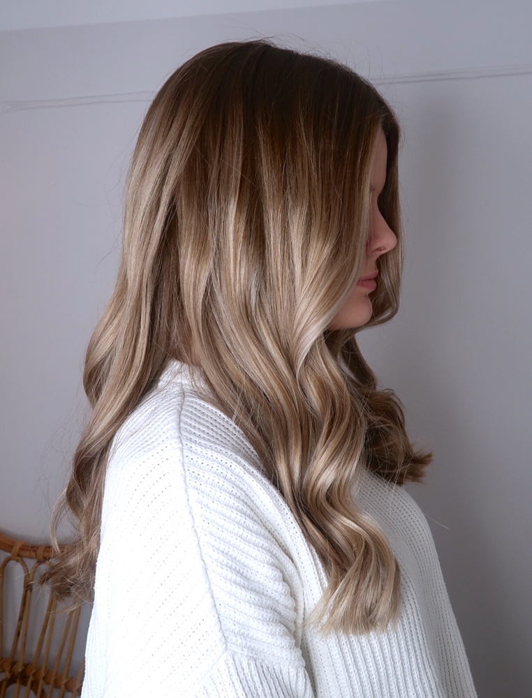 Balayage blond beige