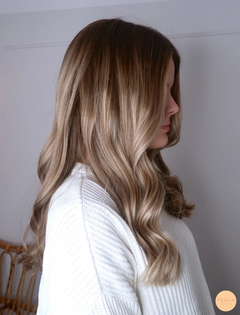 Balayage blond beige