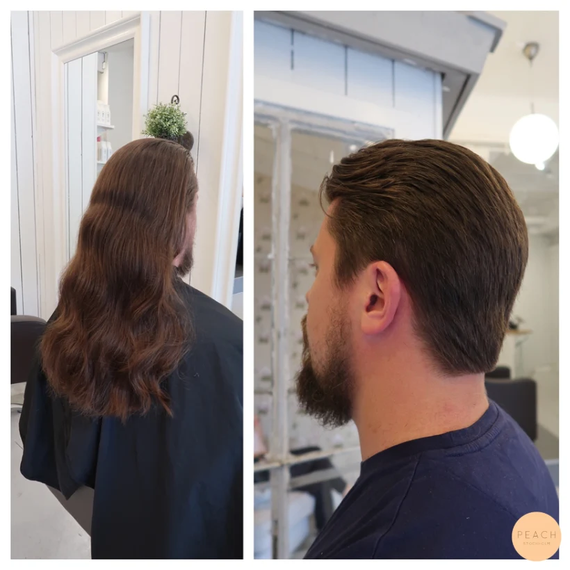 Makeover - från långt hår till kort herrfrisyr