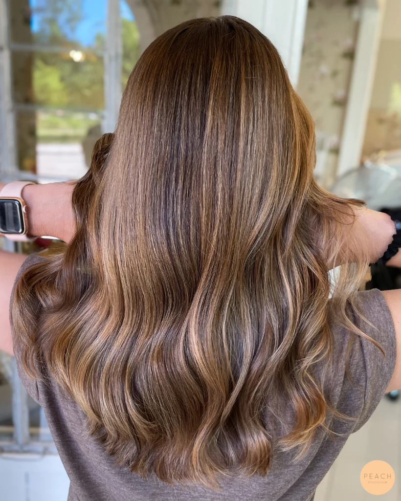 Toffee bronde hair color