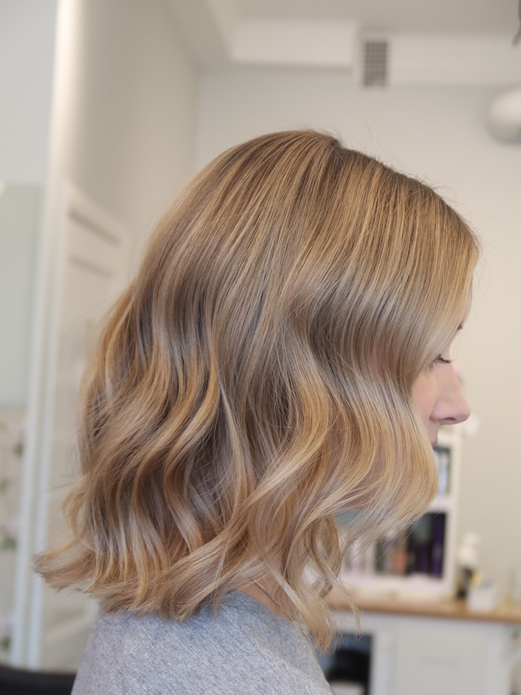 Balayage blond varm kall