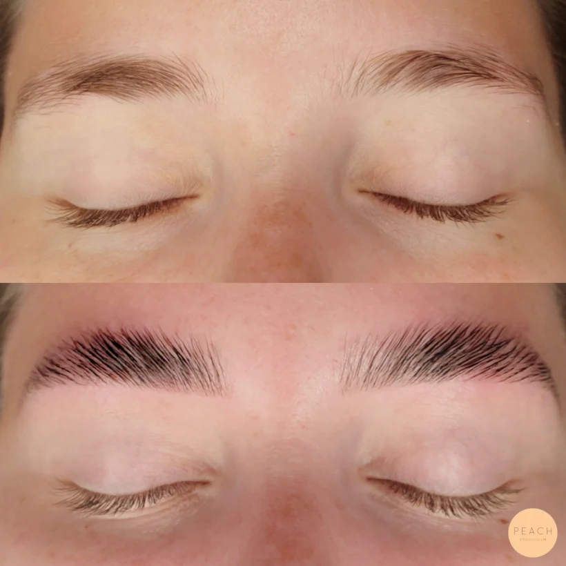 Yumi brows före & efter – salongsresultat av Erika Gradin, 10 augusti 2020