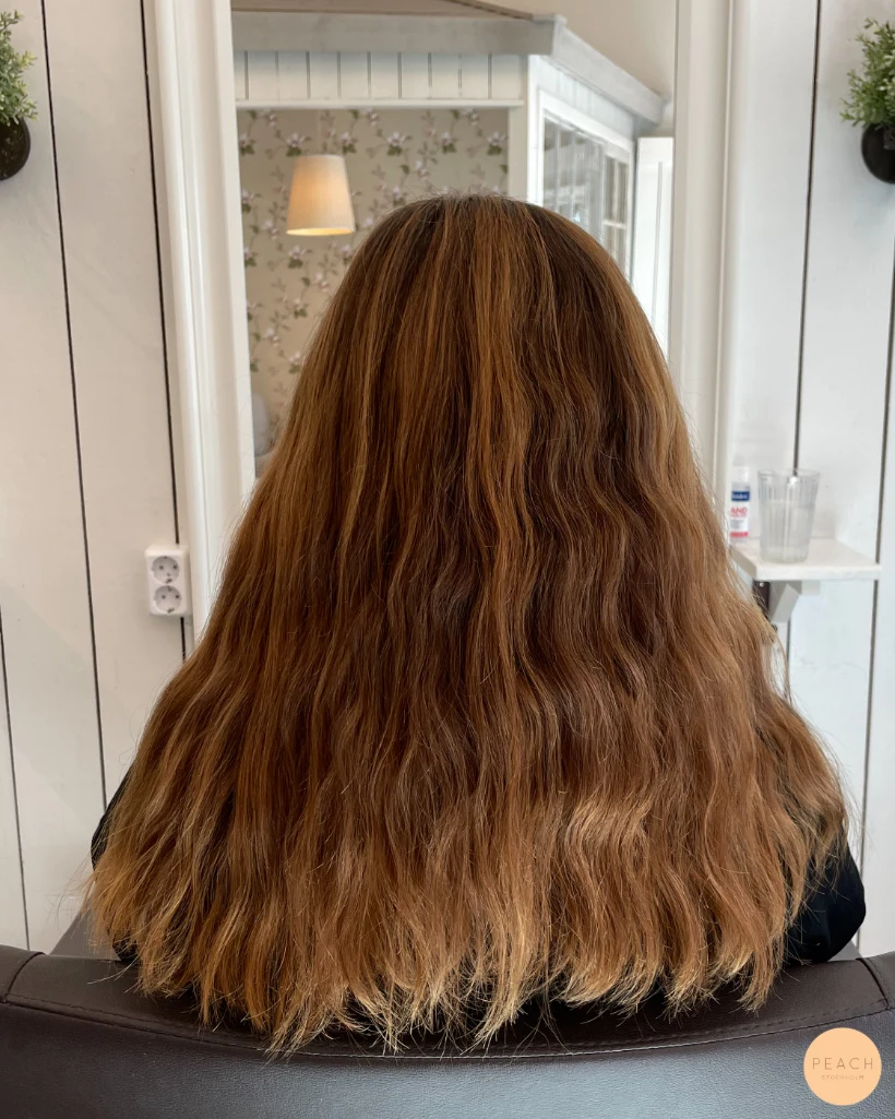 Balayage kall blond med fina babylights