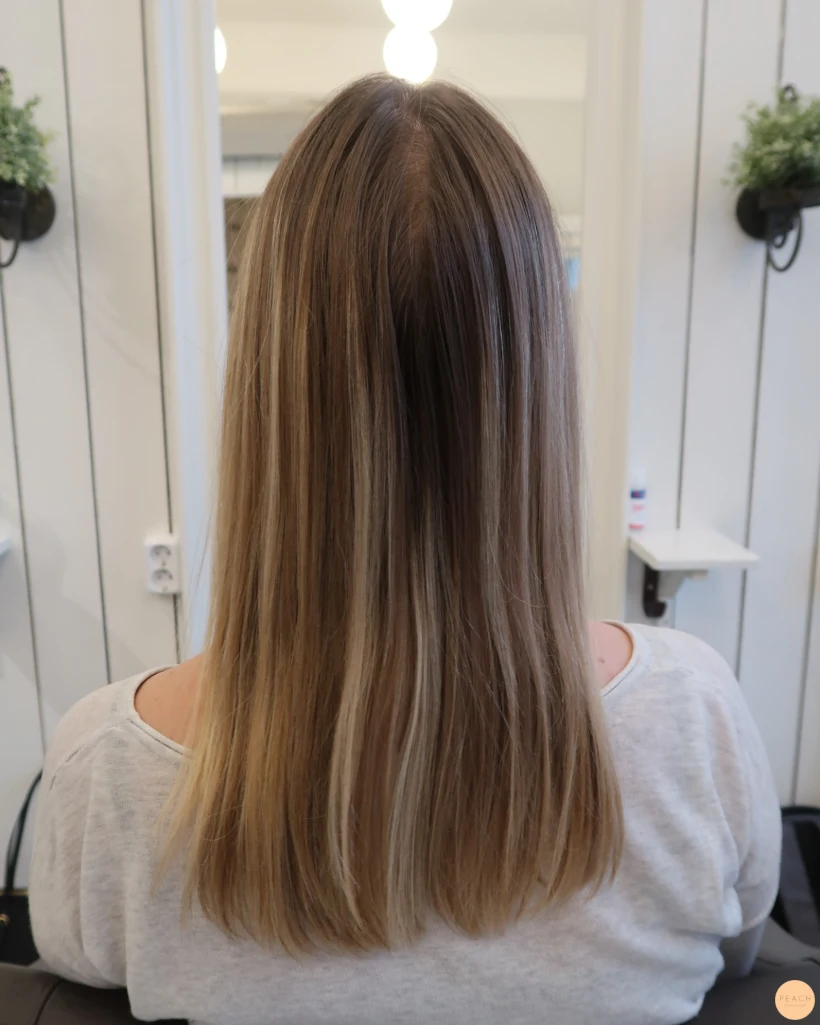 Varm blond balayage