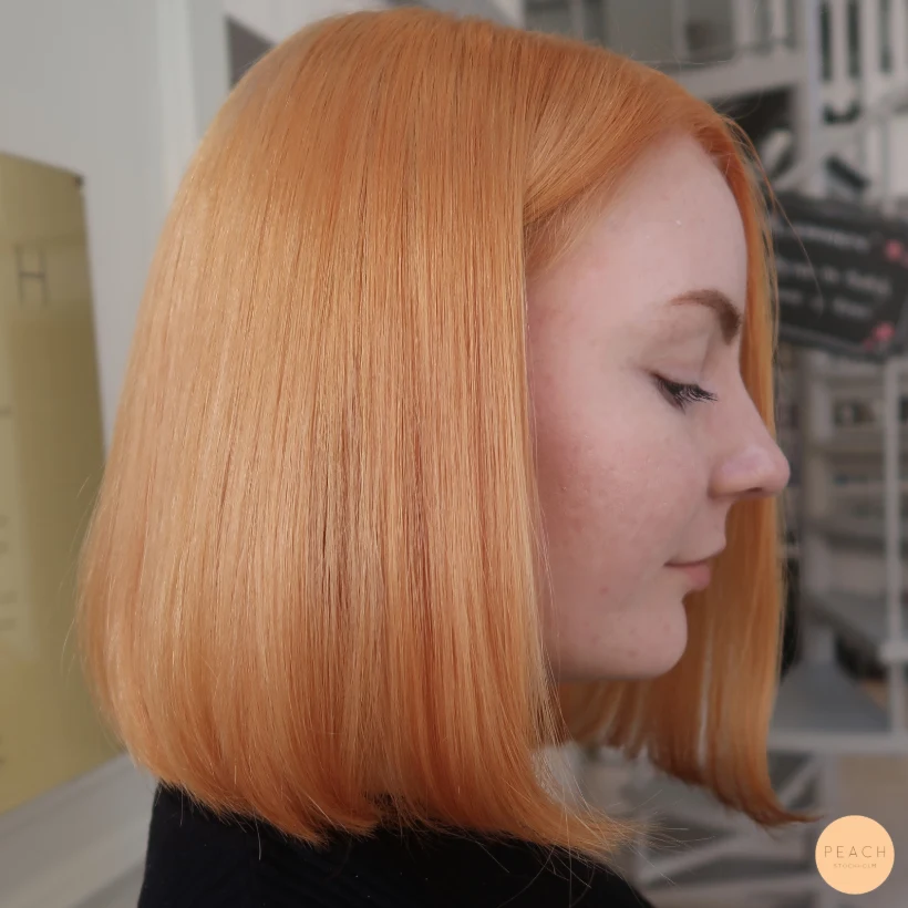 Orange koppar hårfärg