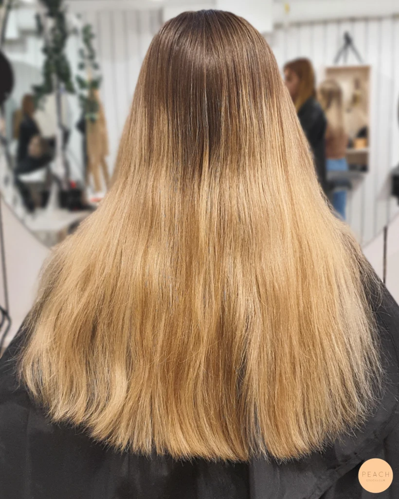 Peach copper hair makeover
