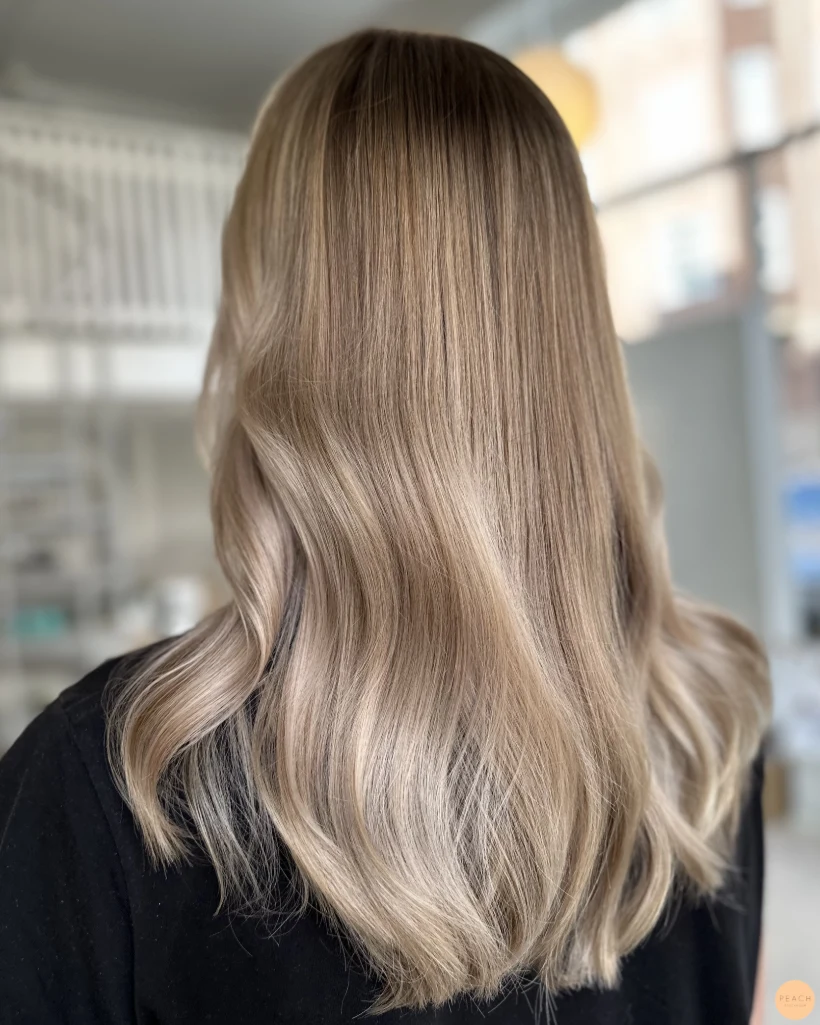 Honey blonde varm hårfärg
