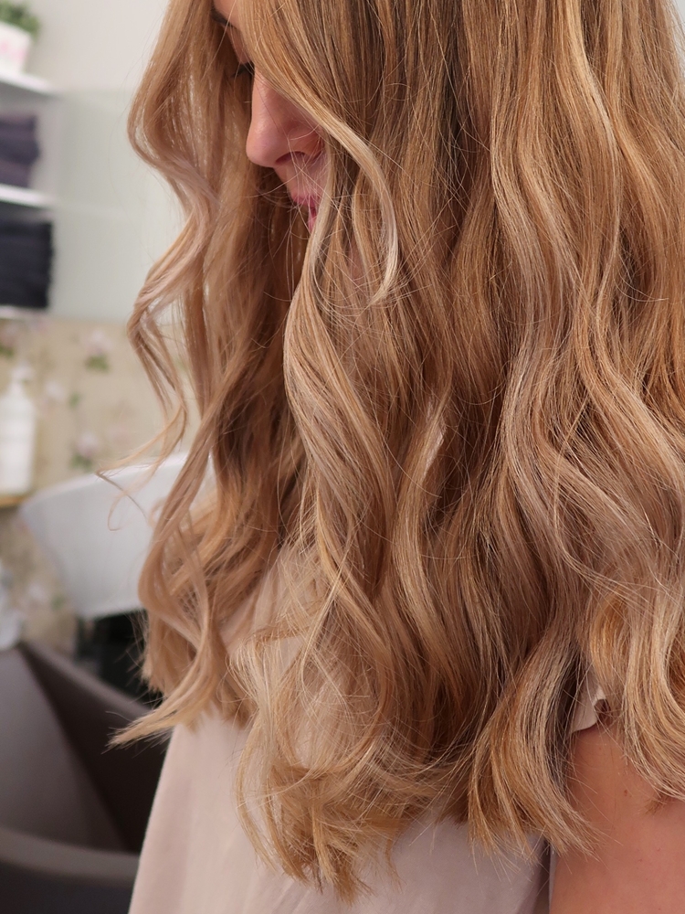 Balayage i mörkt hår