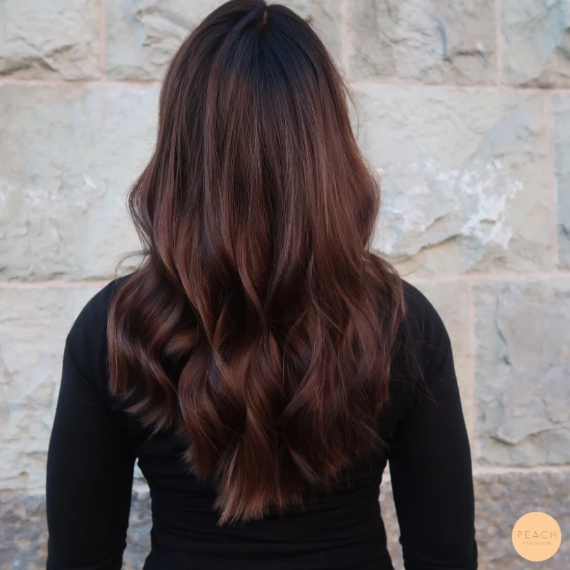 Mörk brun balayage